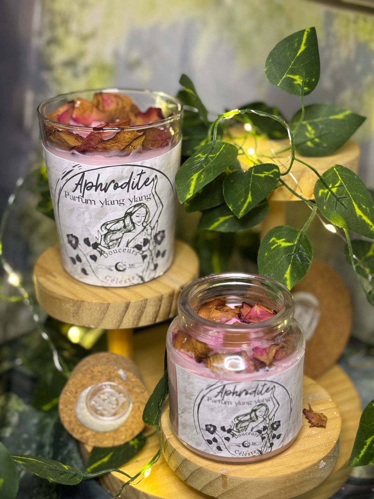 Bougie artisanale Aphrodite parfum fleur d'ylang-ylang
