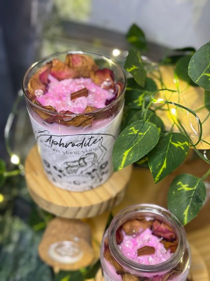 Bougie artisanale Aphrodite parfum fleur d'ylang-ylang