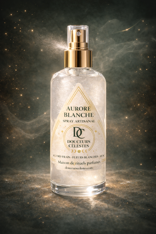 Spray artisanal Aurore blanche parfum linge propre