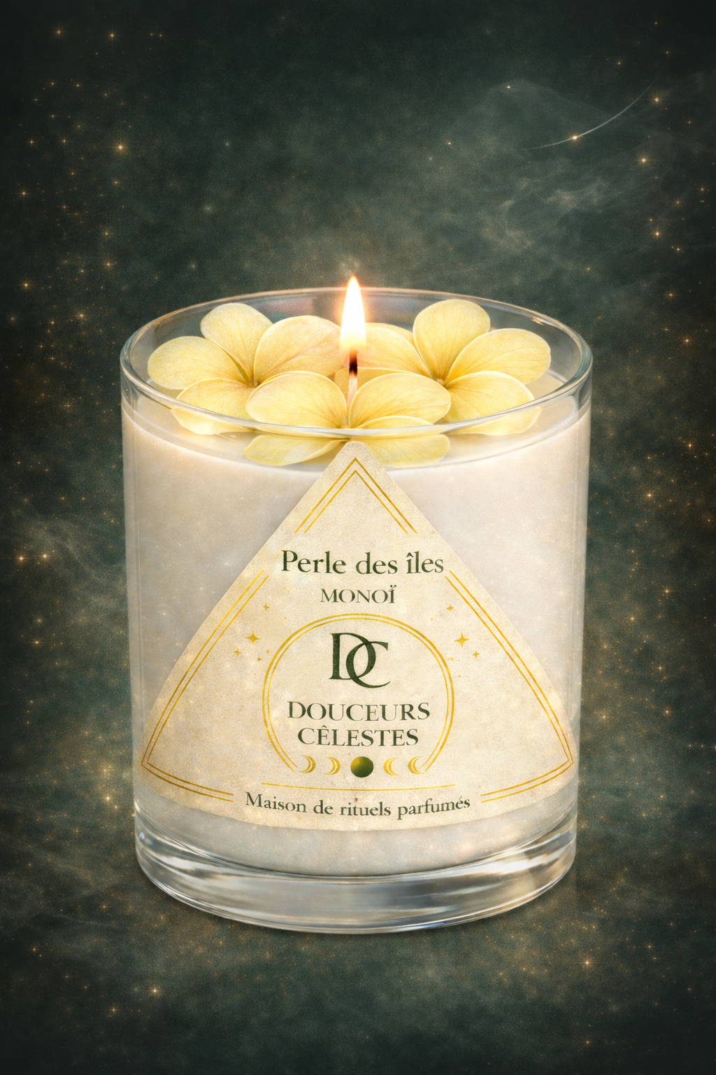 Bougie artisanale perle des îles parfum monoi
