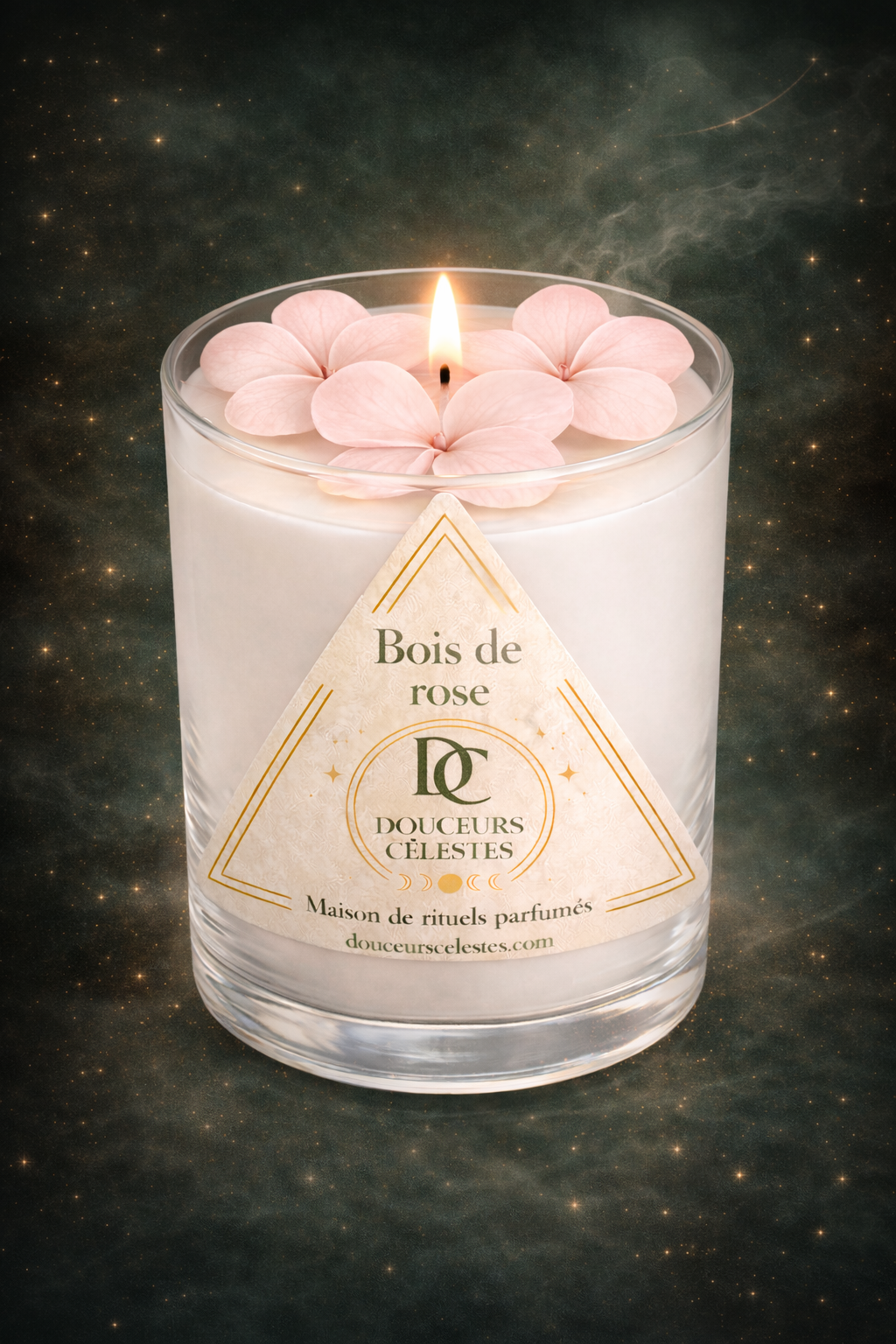 Bougie artisanale parfum Bois de rose