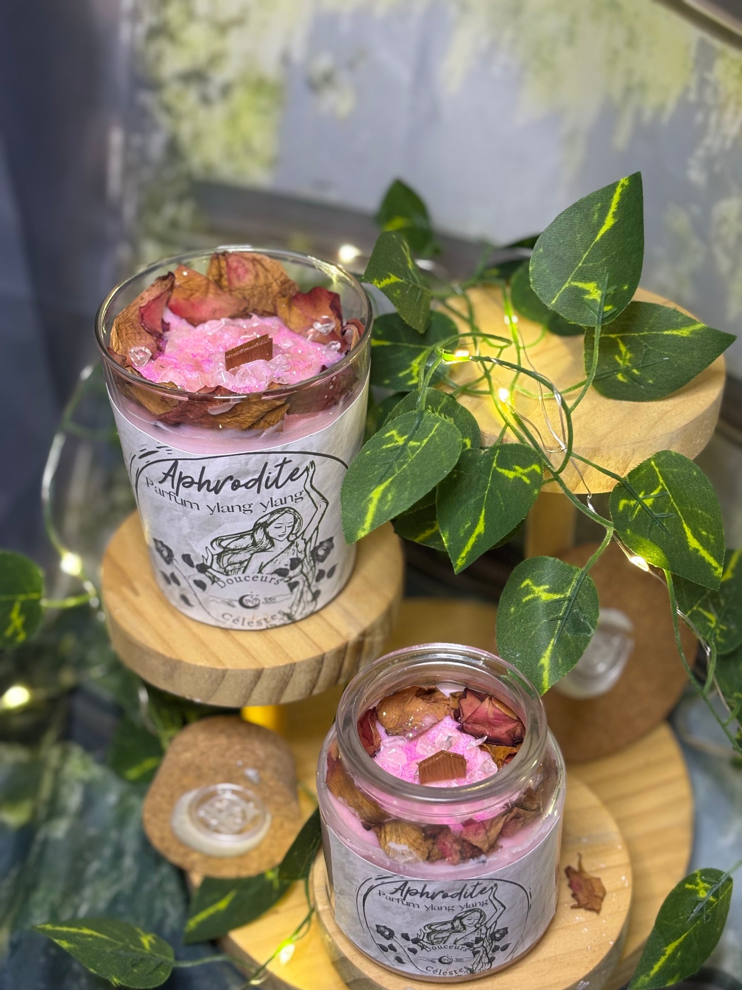 Bougie artisanale Aphrodite parfum fleur d'ylang-ylang